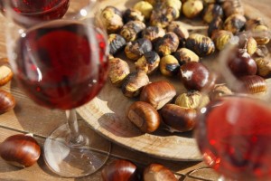 Sapori d'autunno in un aperitivo: Castagne e vino