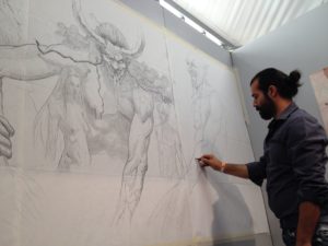 Al Napoli Comicon 2017 anche la performance pittorica di Chiuchiarelli