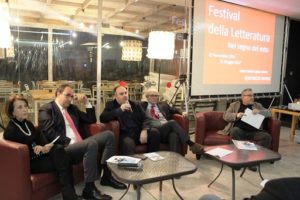 Cesaro Felicori e Brizzi per l'Anteprima del Festival della Letteratura