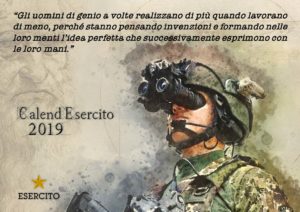 CalendEsercito 2019: “Esercito e Tecnologia, omaggio al Genio Universale”