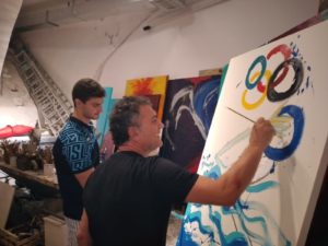 Gli Energy Standard al Mann: Zazzeri dipinge con il maestro Lello Esposito